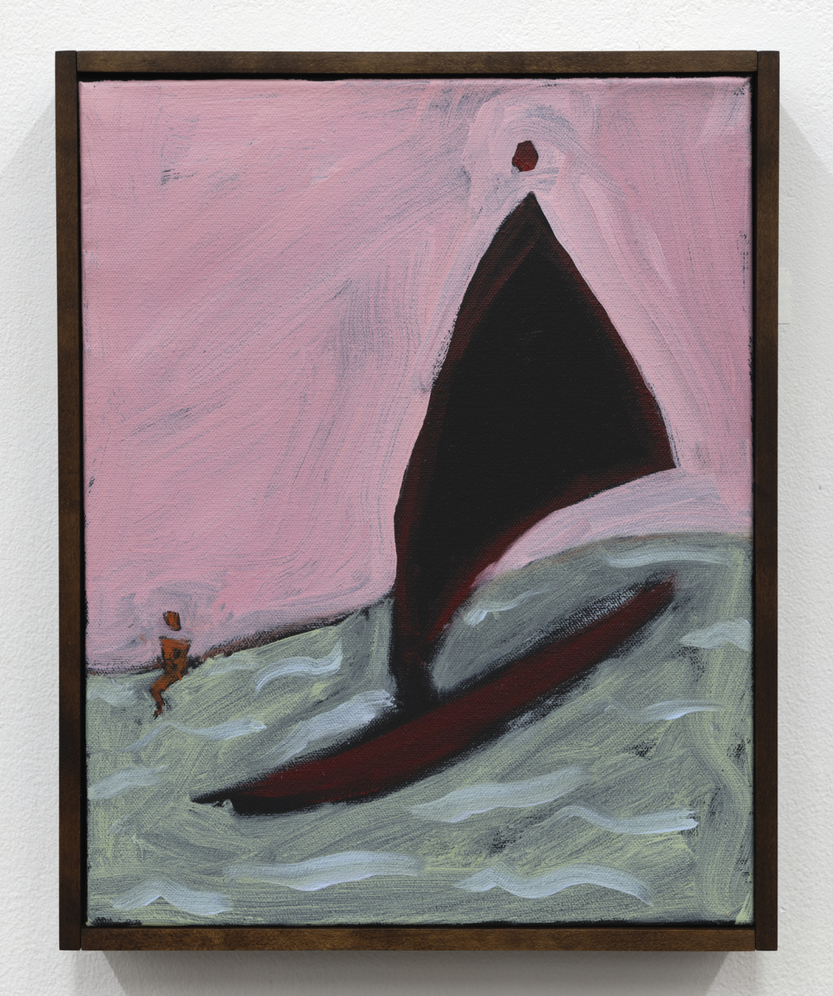 Sloop: Post Script, 2022. Acrylic and pastel on canvas, 13⅞ x 11 in. (35.26 x 27.94 cm)