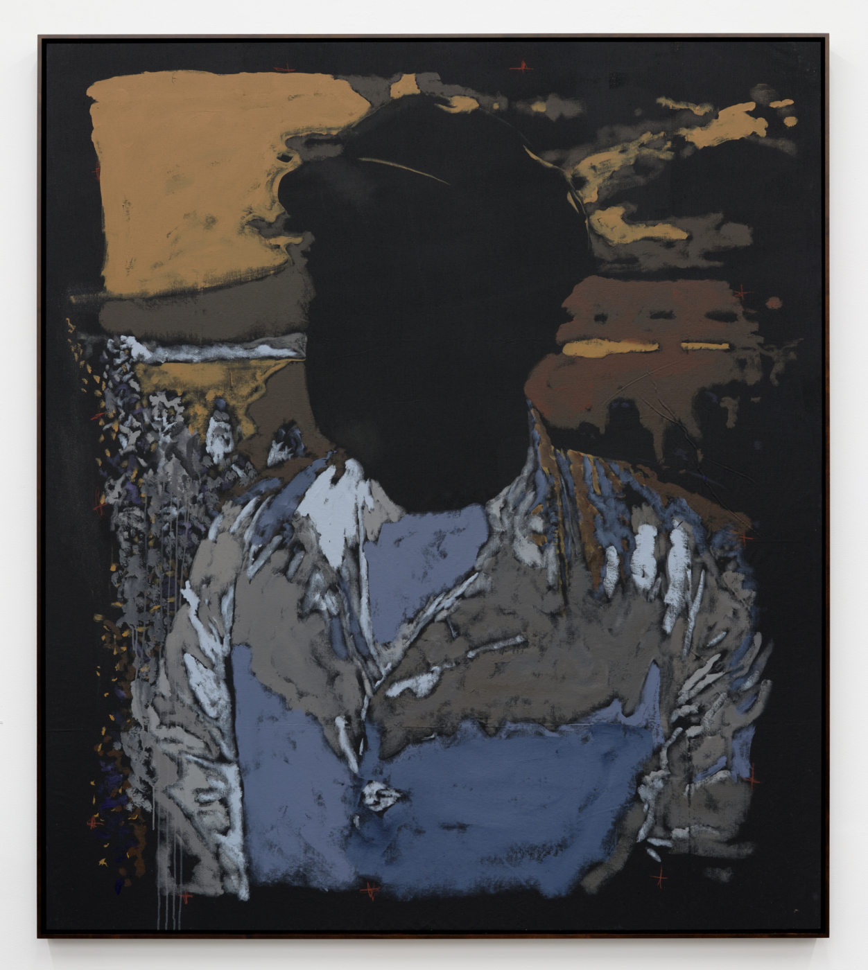 See Captain: Nella, 2023. Acrylic on linen, 78½ x 68½ in. (199.39 x 173.99 cm)
