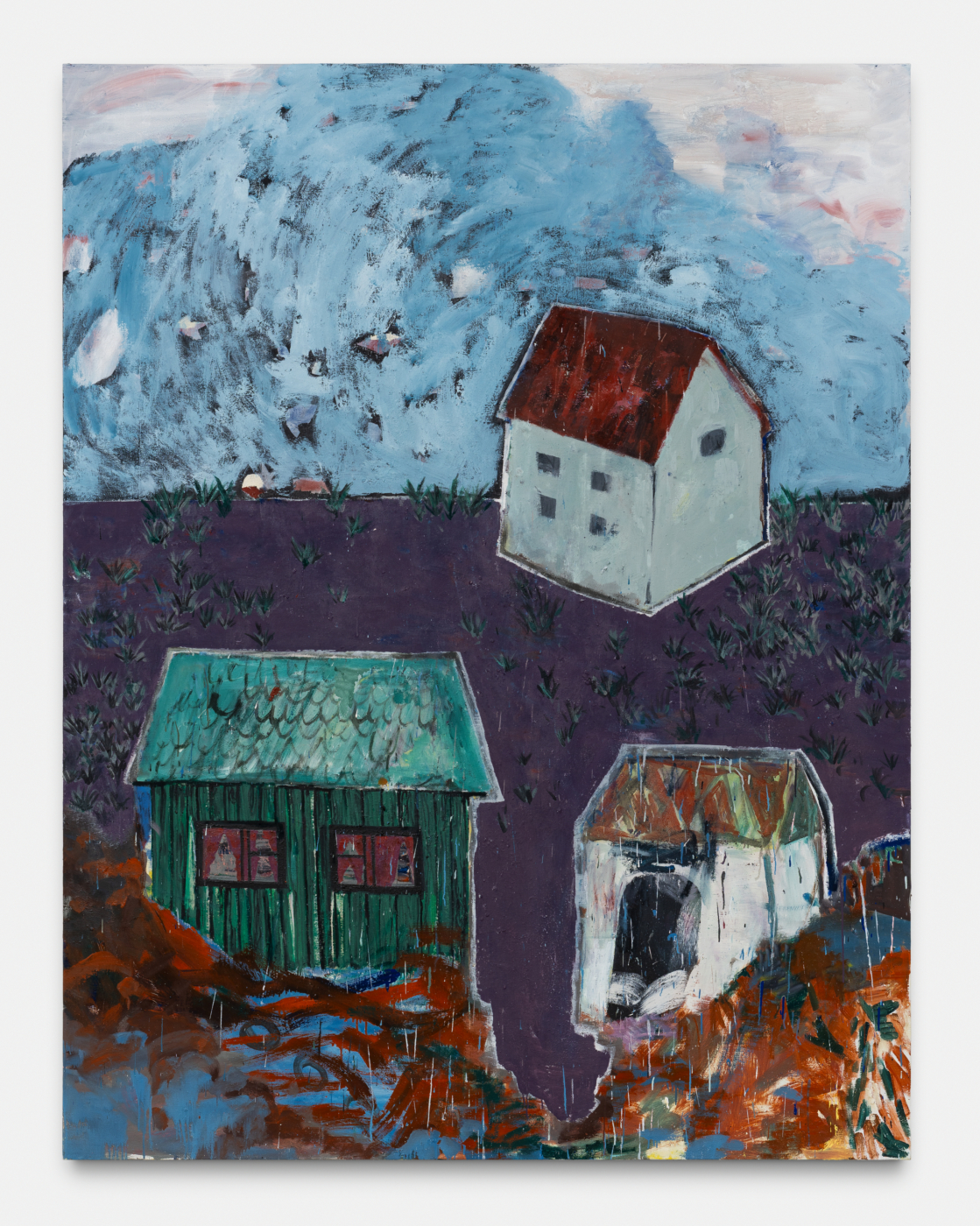 Village, 2025. Oil on linen, 88 5/8 x 68 7/8 in. (225.00 x 175.00 cm)