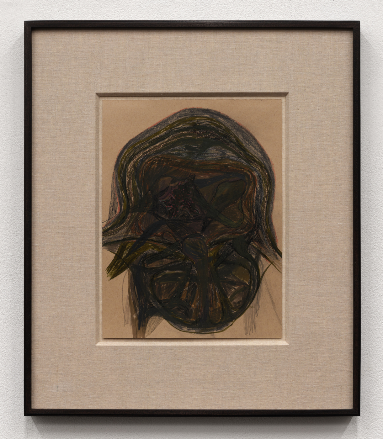 Prehistory 4, 2020. Graphite, crayon, charcoal, and colored pencil on paper, 12 x 9 in. (30.48 x 22.86 cm), 19 7/8 x 16 7/8 in. (50.48 x 42.86 cm) framed