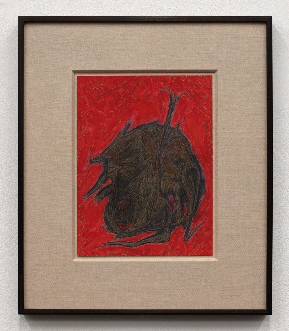 Prehistory 8, 2020. Graphite, crayon, gouache, charcoal, colored pencil, and ink on paper, 12 x 9 in. (30.48 x 22.86 cm), 19 7/8 x 16 7/8 in. (50.48 x 42.86 cm) framed