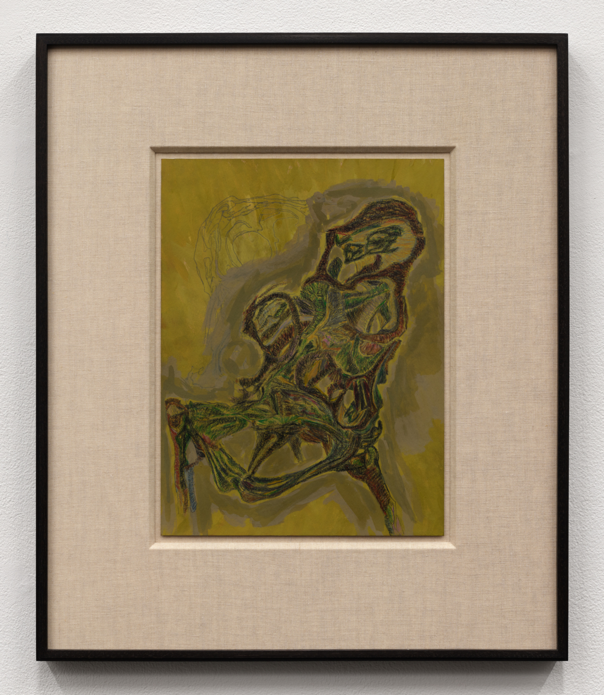 Prehistory 22, 2020. Gouache, colored pencil, and graphite on paper, 12 x 9 in. (30.48 x 22.86 cm), 19 7/8 x 16 7/8 in. (50.48 x 42.86 cm) framed