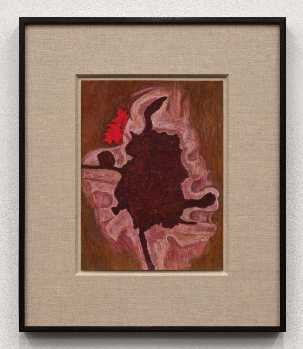 Prehistory 23, 2020. Gouache, colored pencil, and pastel on paper, 12 x 9 in. (30.48 x 22.86 cm), 19 7/8 x 16 7/8 in. (50.48 x 42.86 cm) framed