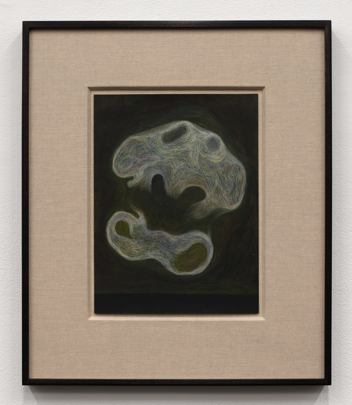 Prehistory 24, 2020. Gouache and colored pencil on paper, 12 x 9 in. (30.48 x 22.86 cm), 19 7/8 x 16 7/8 in. (50.48 x 42.86 cm) framed