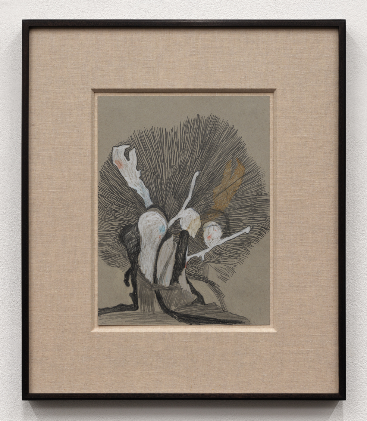 Prehistory 26, 2020. Graphite, pastel, and colored pencil on paper, 12 x 9 in. (30.48 x 22.86 cm), 19 7/8 x 16 7/8 in. (50.48 x 42.86 cm) framed
