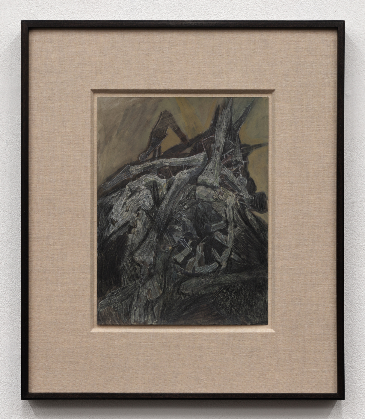 Prehistory 29, 2020. Graphite, gouache, and pastel on paper, 12 x 9 in. (30.48 x 22.86 cm), 19 7/8 x 16 7/8 in. (50.48 x 42.86 cm) framed