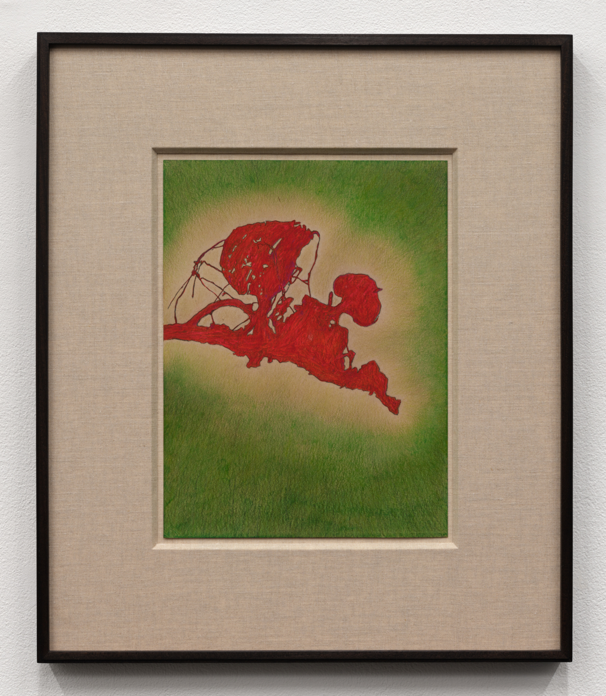 Prehistory 30, 2020. Gouache, colored pencil, and pastel on paper, 12 x 9 in. (30.48 x 22.86 cm), 19 7/8 x 16 7/8 in. (50.48 x 42.86 cm) framed