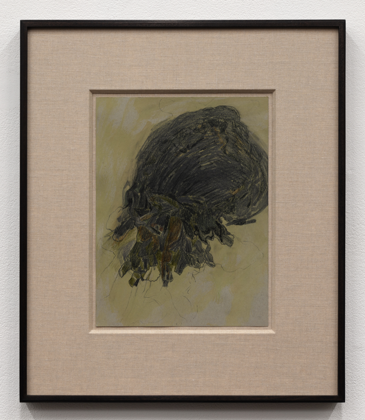Prehistory 34, 2020. Graphite, gouache, and colored pencil on paper, 12 x 9 in. (30.48 x 22.86 cm), 19 7/8 x 16 7/8 in. (50.48 x 42.86 cm) framed