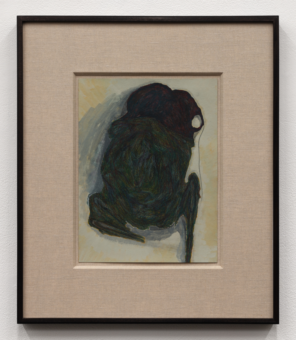 Prehistory 35, 2020. Gouache, colored pencil, and graphite on paper, 12 x 9 in. (30.48 x 22.86 cm), 19 7/8 x 16 7/8 in. (50.48 x 42.86 cm) framed