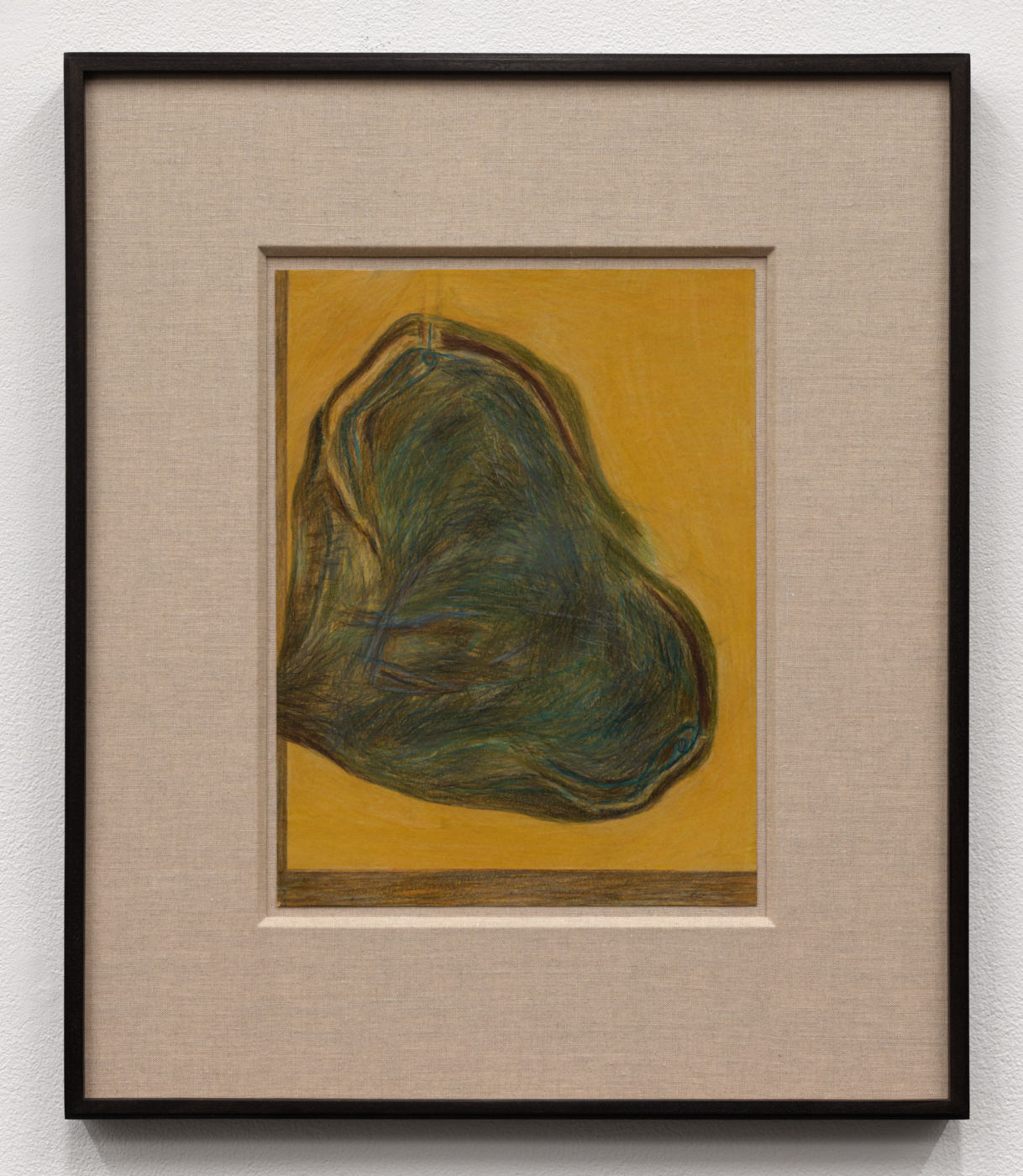 Prehistory 36, 2020. Colored pencil, and gouache on paper, 12 x 9 in. (30.48 x 22.86 cm), 19 7/8 x 16 7/8 in. (50.48 x 42.86 cm) framed