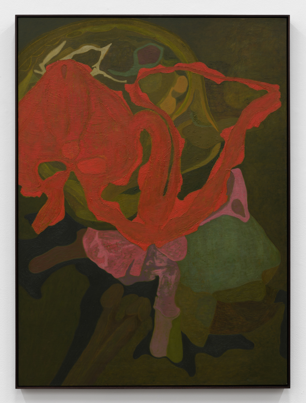 Mind-body, 2023-25. Oil on linen, 52 x 38 in. (132.08 x 96.52 cm), 52 7/8 x 38 7/8 in. (134.30 x 98.74 cm) framed