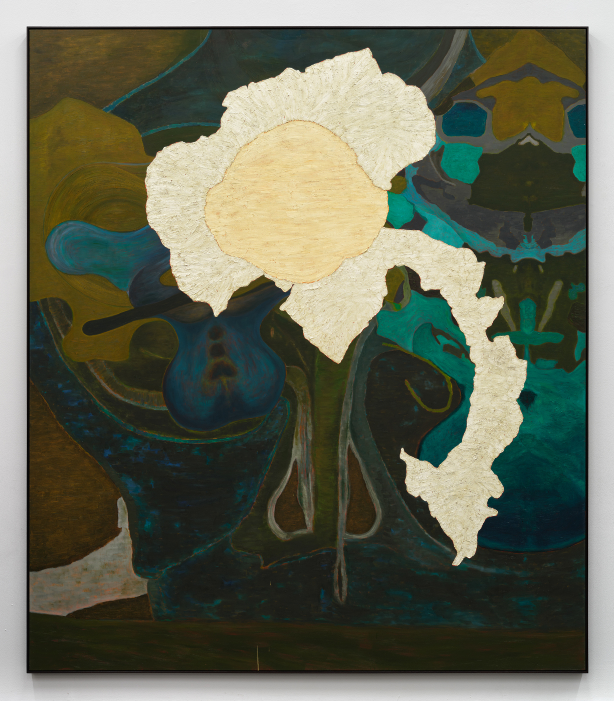 Herald, 2023-25. Oil on linen, 90 x 78 in. (228.60 x 198.12 cm), 90 7/8 x 78 7/8 in. (230.82 x 200.34 cm) framed
