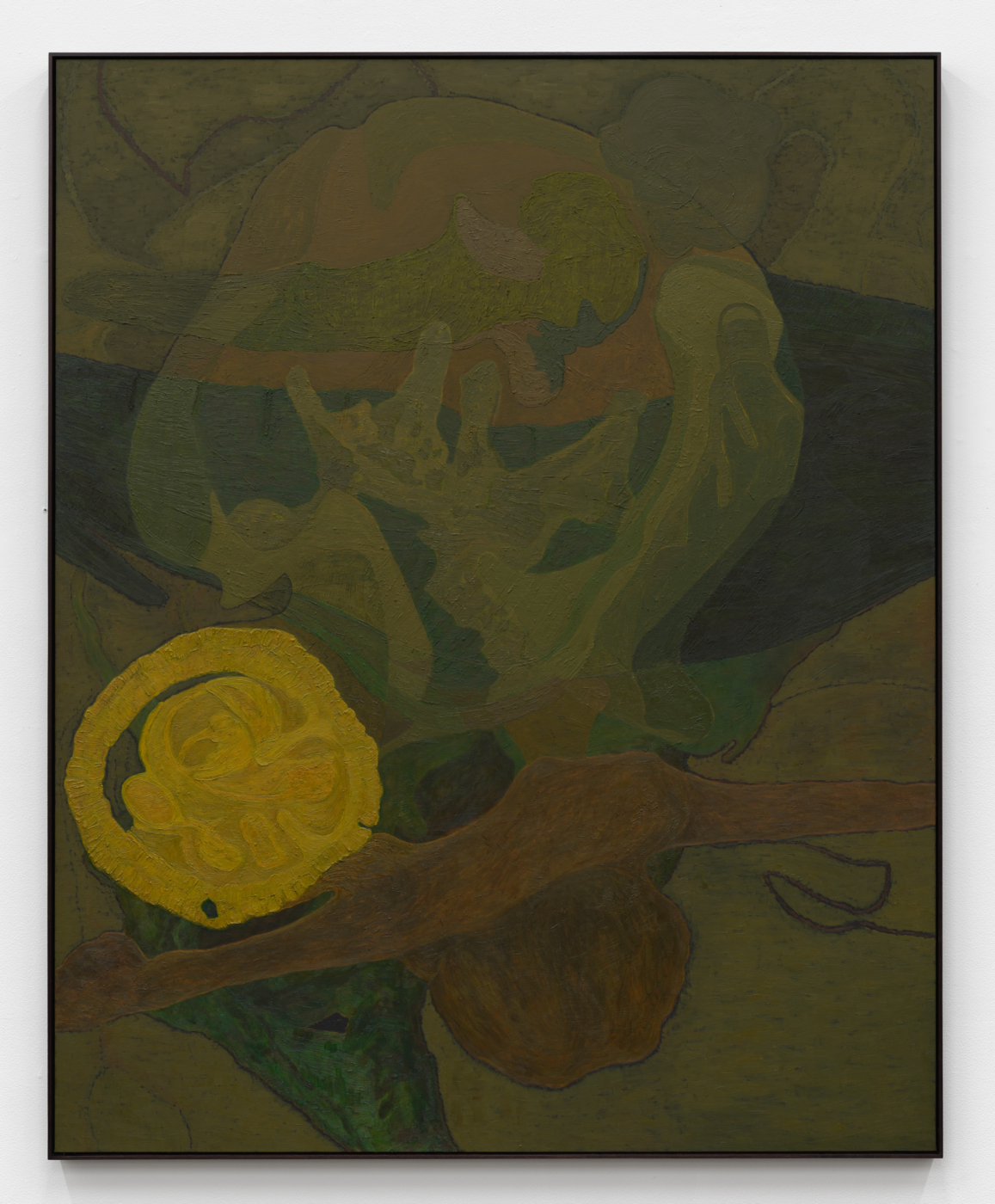 Sign, 2023-25. Oil on linen, 72 x 58 in. (182.88 x 147.32 cm), 72 7/8 x 58 7/8 in. (185.10 x 149.54 cm) framed