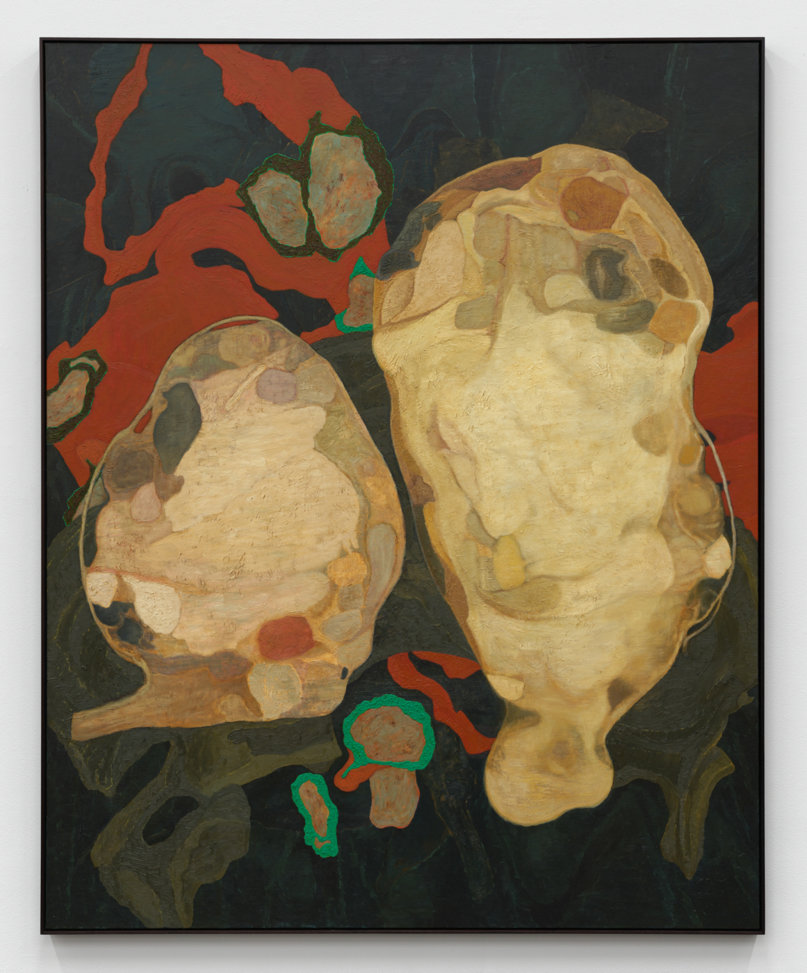 Interchange, 2023-25. Oil on linen, 72 x 58 in. (182.88 x 147.32 cm), 72 7/8 x 58 7/8 in. (185.10 x 149.54 cm) framed