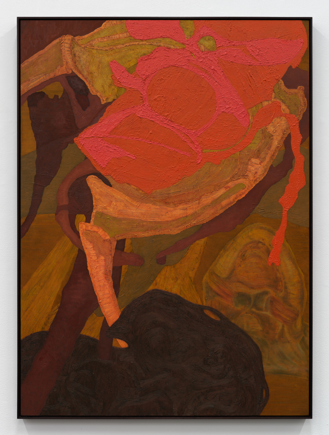 Pyrophoric Blossom, 2022-25. Oil on linen, 52 x 38 in., 132.08 x 96.52 cm), 52 7/8 x 38 7/8 in. (134.30 x 98.74 cm) framed