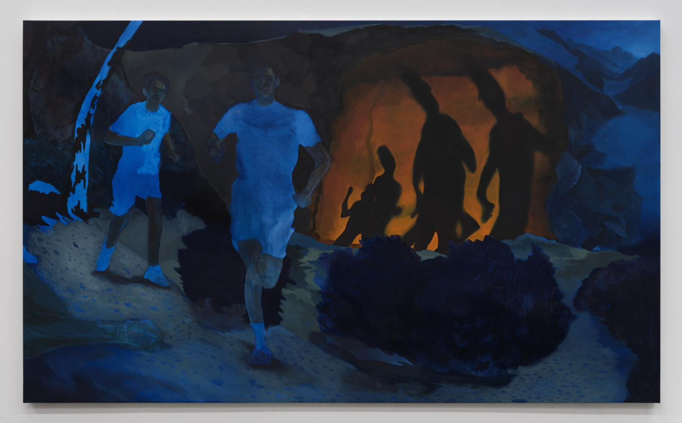 The Break Off, 2025. Oil on linen, 72 x 120 in. (182.88 x 304.80 cm)
