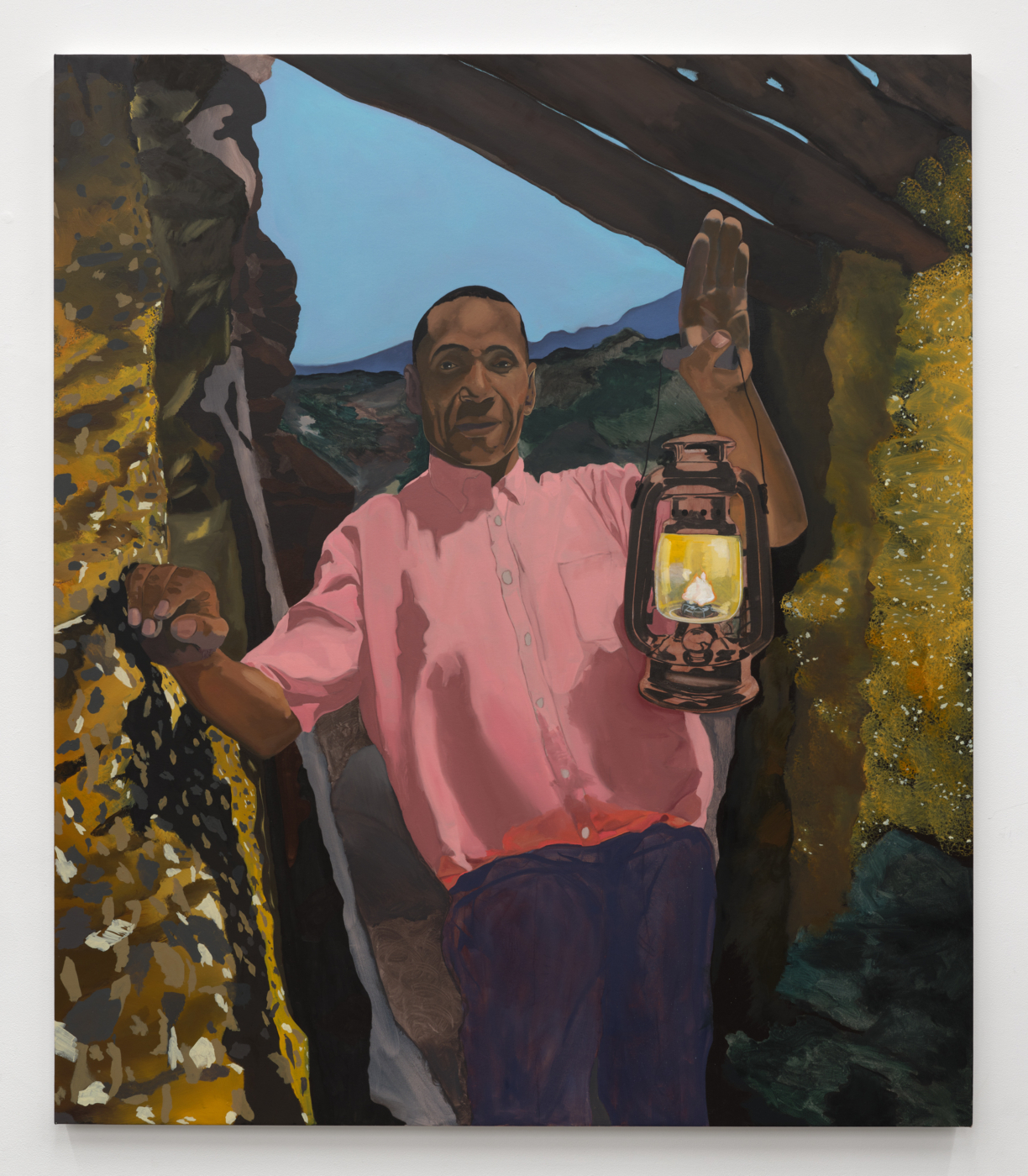 Until I Return, 2025. Oil on linen, 84 1/8 x 72 1/8 in. (213.68 x 183.20 cm)