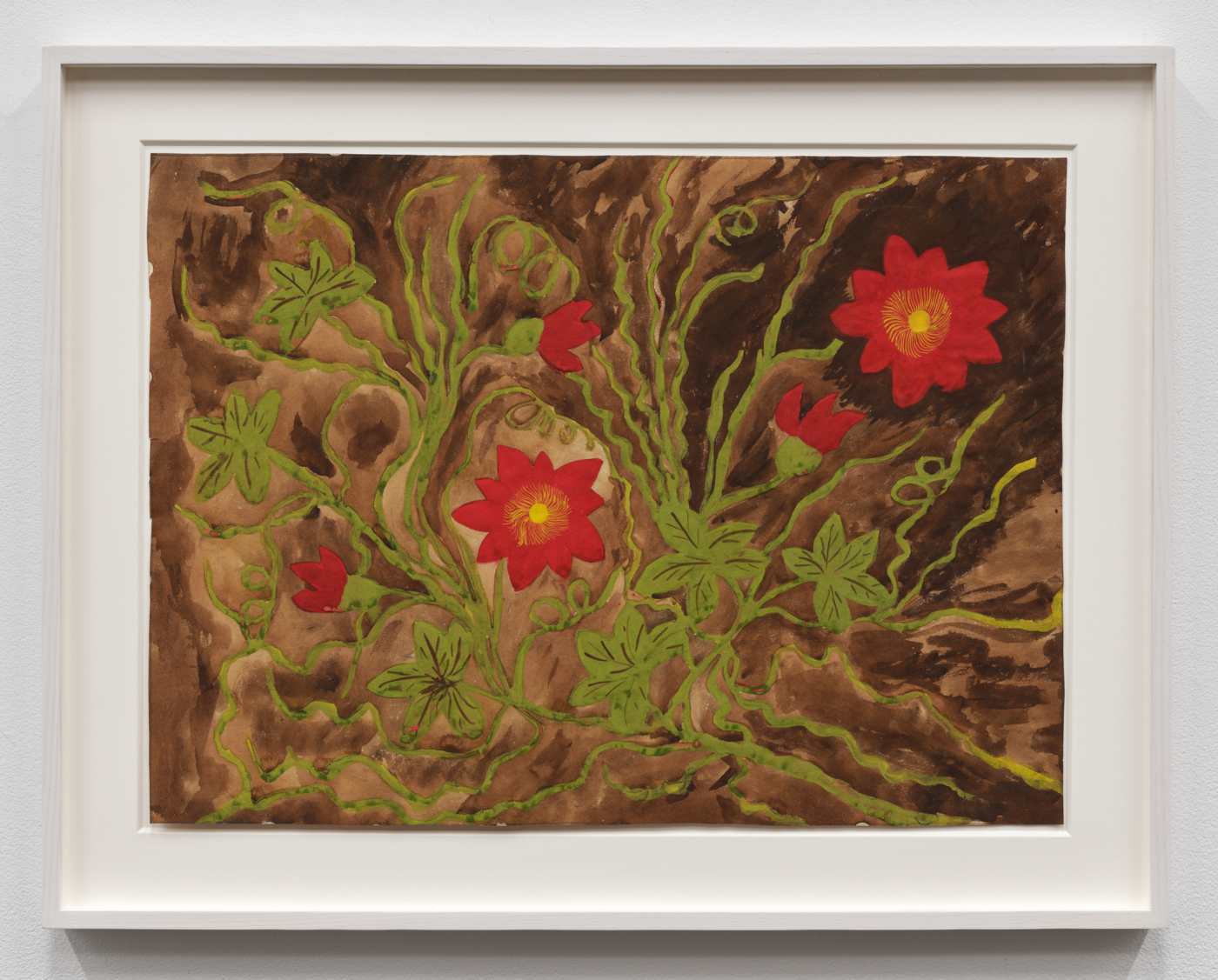 A Paper Design, c. 1920's. Oil on paper, 18 3/8 x 25 in. (46.67 x 63.50 cm), 24 x 30 1/2 in. (60.96 x 77.47 cm) framed