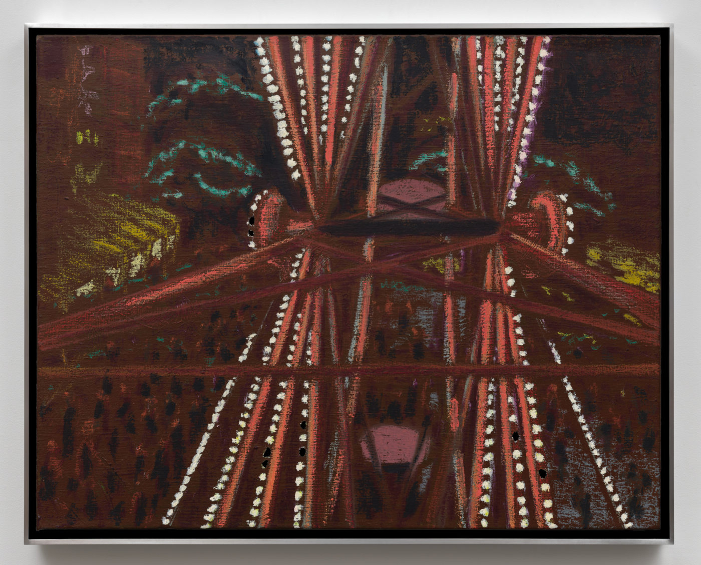 San Gennaro Up in the Air 3, Study I, 2007. Oil stick on linen, 24 x 30⅛ in. (60.96 x 76.53 cm), 24 7/8 x 31 1/8 in. (63.18 x 79.06 cm) framed