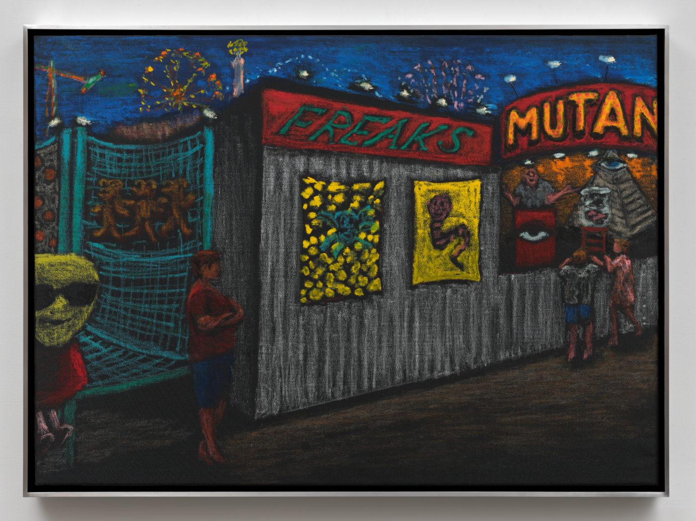 Freaks, 2012. Oil stick on vinyl, 23 x 32 in. (58.42 x 81.28 cm), 24 x 32 7/8 in. (60.96 x 83.50 cm) framed