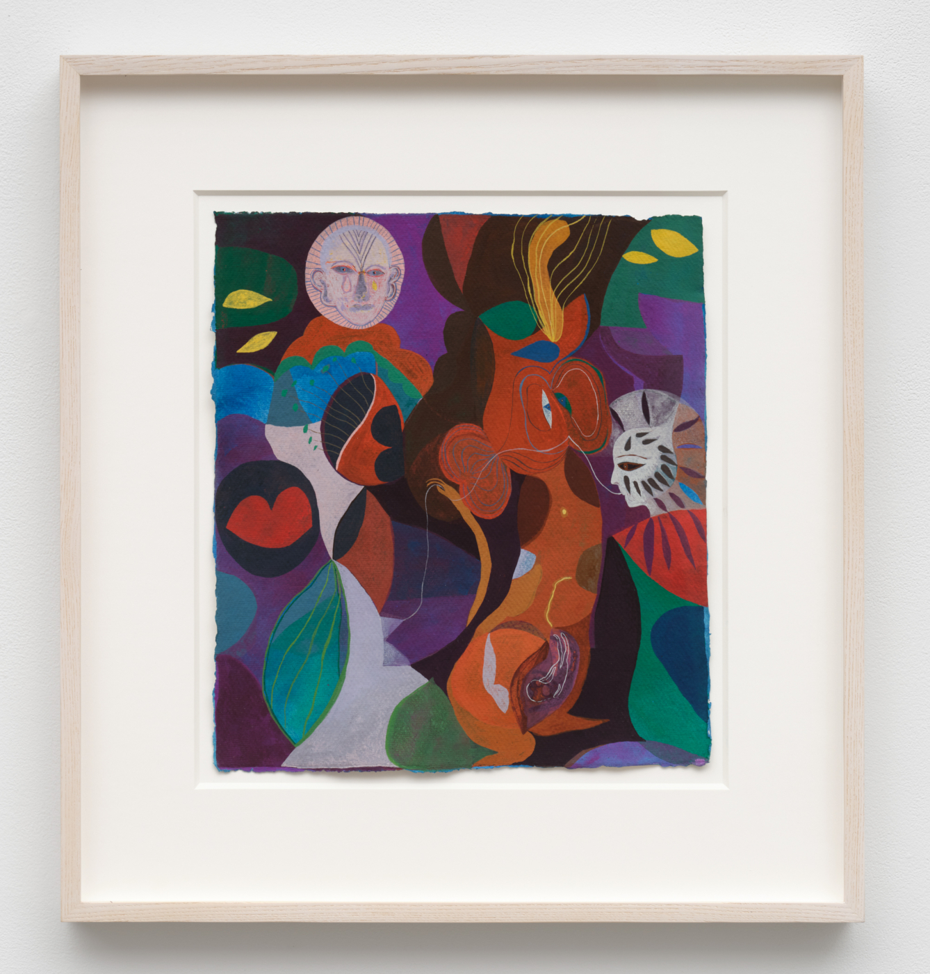 Life Makers, 2025. Gouache on paper, 13¾ × 12⅛ in. (34.9 × 30.8 cm), 21 × 191/2 in. (53.3 × 49.5 cm) framed