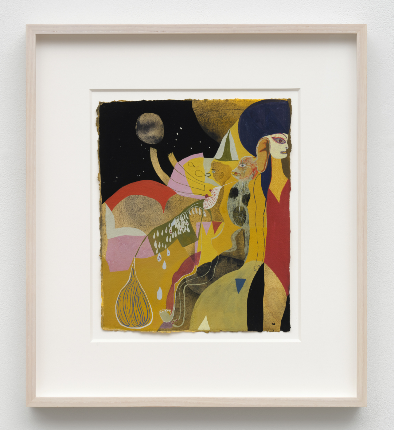 Myth Makers, 2025. Gouache on paper, 12 × 9¾ in. (30.5 × 24.8 cm), 19 1/4 × 17 1/8 in. (48.9 × 43.5 cm) framed