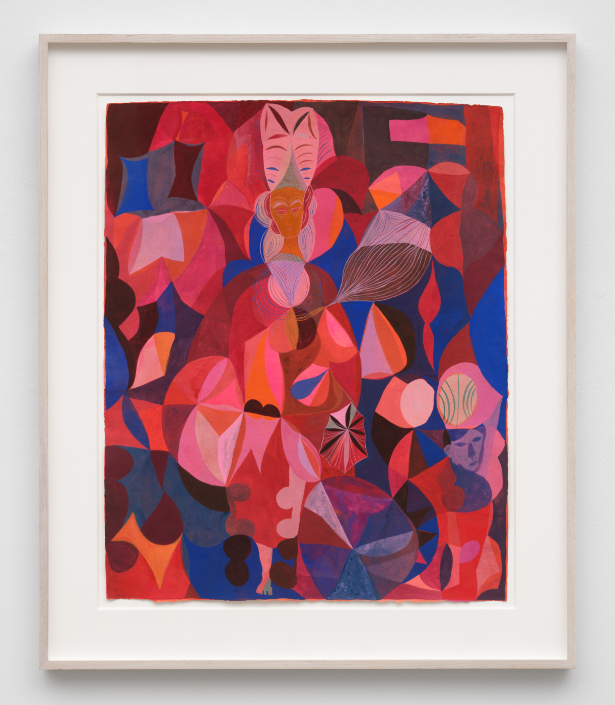 Mary Magdalene, The Alchemical Feminine, 2025. Gouache on paper, 28⅛ × 22½ in. (71.4 × 57.2 cm), 353/8 × 297/8 in. (89.9 × 75.9 cm) framed