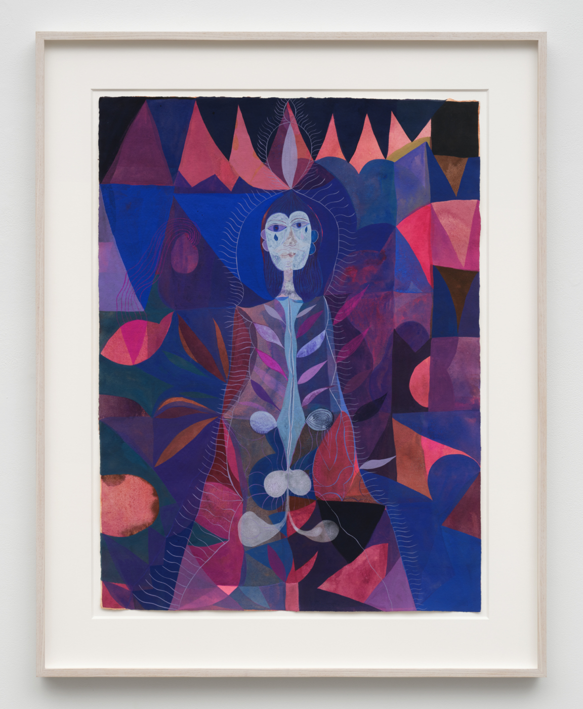 The Way the Heart Speaks, 2025. Gouache on paper, 30 × 221/4 in. (76.2 × 56.5 cm), 373/8 × 295/8 in. (95 × 75.3 cm) framed