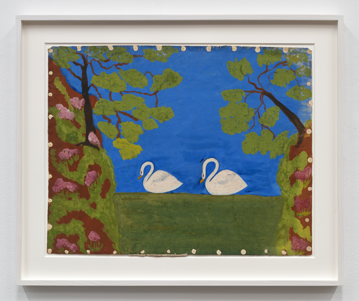 Swans, c. 1919–22. Oil on paper, 19 1/2 x 24 3/4 in. (49.53 x 62.87 cm), 25 x 30 1/4 in. (63.50 x 76.83 cm) framed
