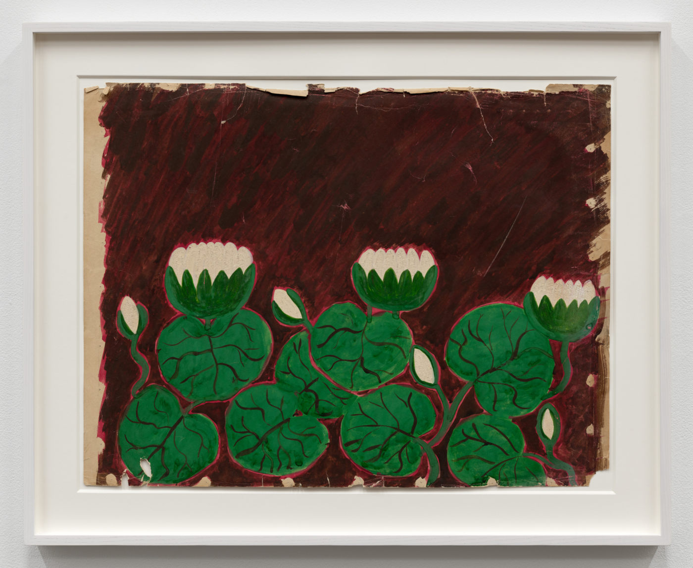 Water Lilies, c. 1919–22. Oil on paper, 20 x 26 in. (50.80 x 66.37 cm), 25 3/4 x 31 7/8 in. (65.41 x 80.96 cm) framed