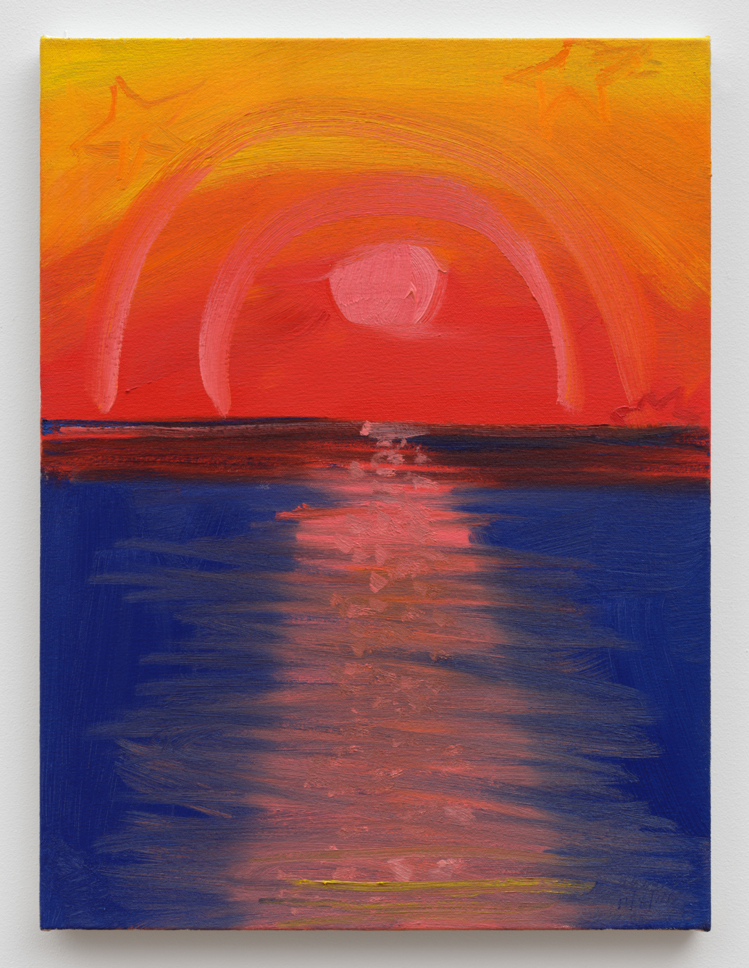 Ann Craven, Beaver Moon (Blood Eclipse, Louise’s Stars, NYC, 11-8-22, 4:45 AM), 2022. Oil on canvas, 24 x 18 in. (60.96 x 45.72 cm)