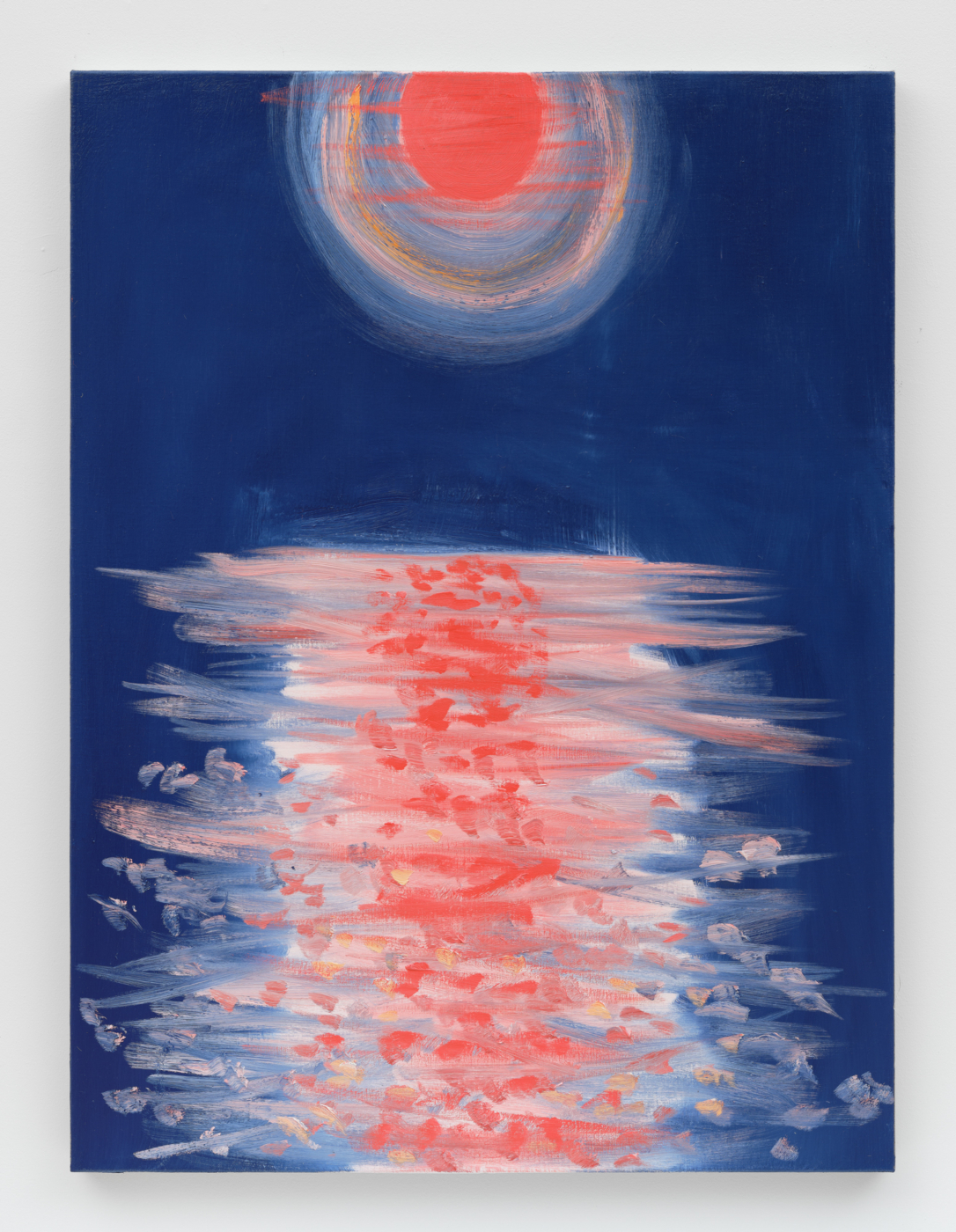 Ann Craven, Moon (July, Quietly Bleeding), 2025. Oil on linen, 48 x 36 in. (121.92 x 91.44 cm)
