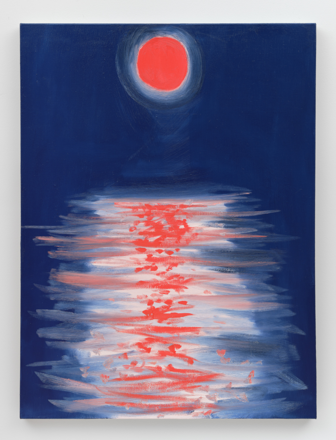 Ann Craven, Moon (July, Quietly Bleeding, Again), 2025. Oil on linen, 48 x 36 in. (121.92 x 91.44 cm)