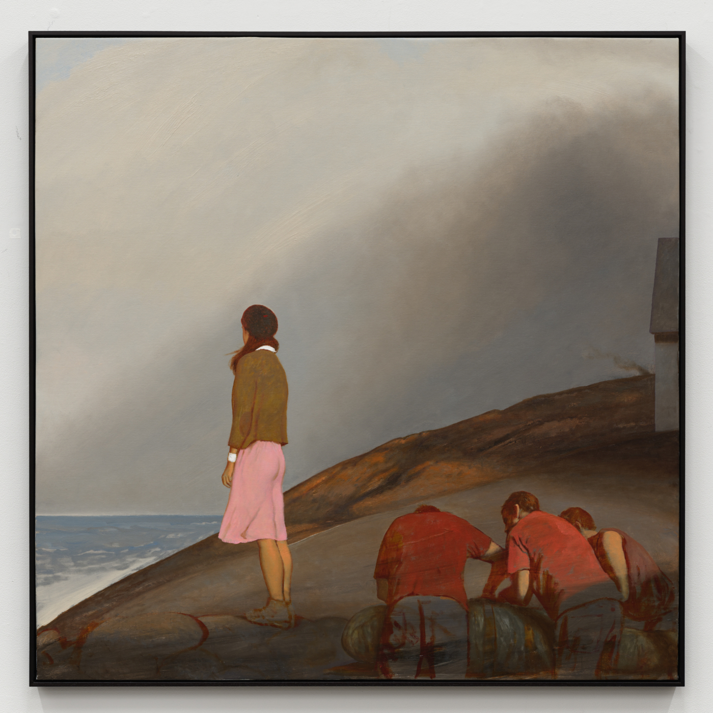Bo Bartlett, Burial at Sea, 2020. Oil on linen, 60 x 60 in. (152.40 x 152.40 cm), 61 1/4 x 61 1/4 in. (155.57 x 155.57 cm) framed