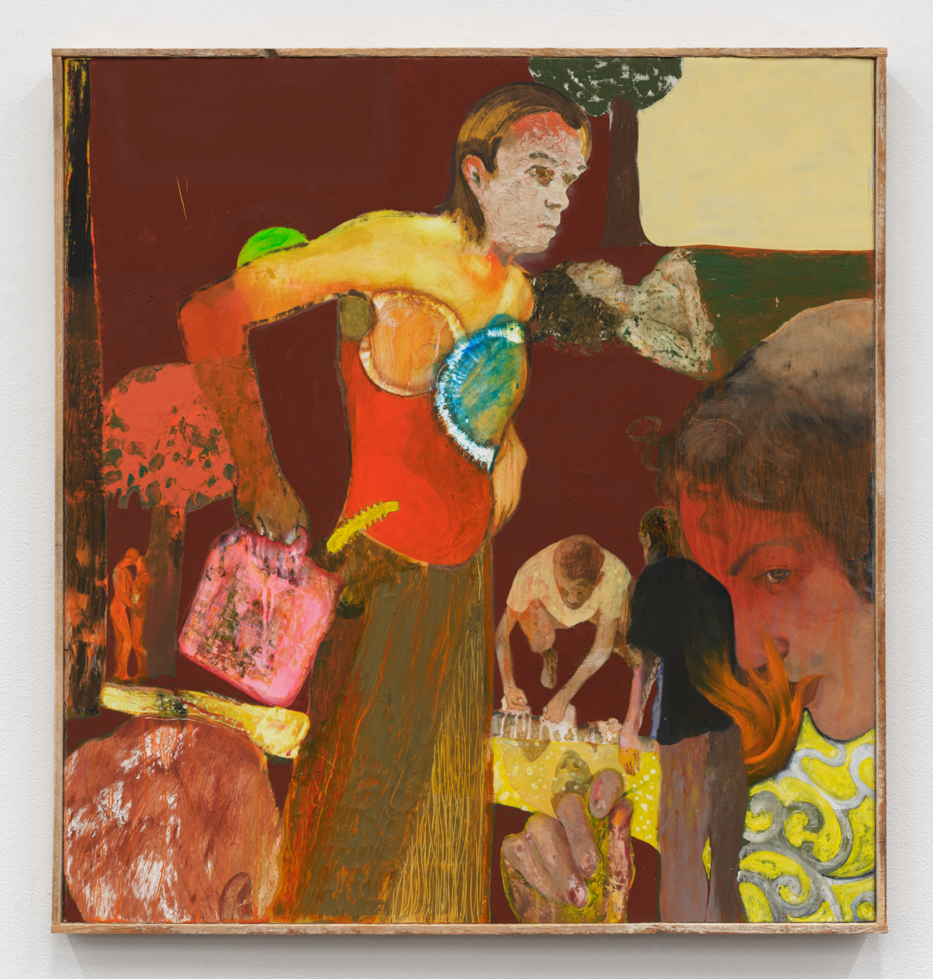 Casey Bolding, Till, 2025. Oil and flashe on canvas in artist frame, 32 5/8 x 30 3/4 in. (82.87 x 78.11 cm)