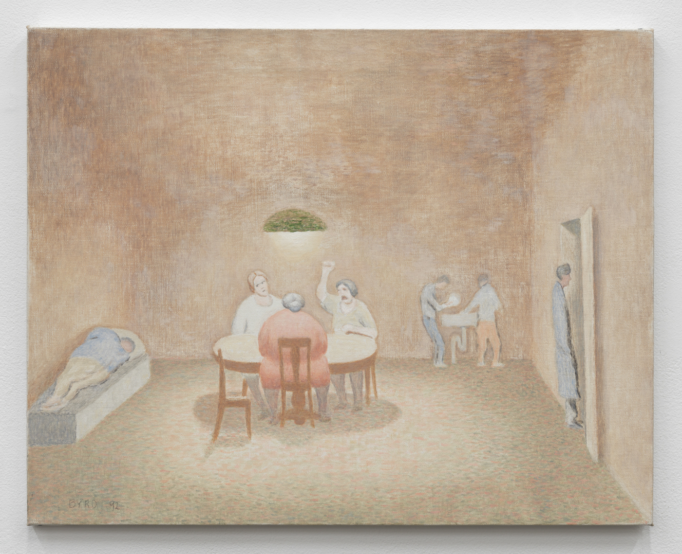 David Byrd, Hell of an Evening, 1992. Oil on canvas, 11 x 24 in. (27.94 x 60.96 cm)