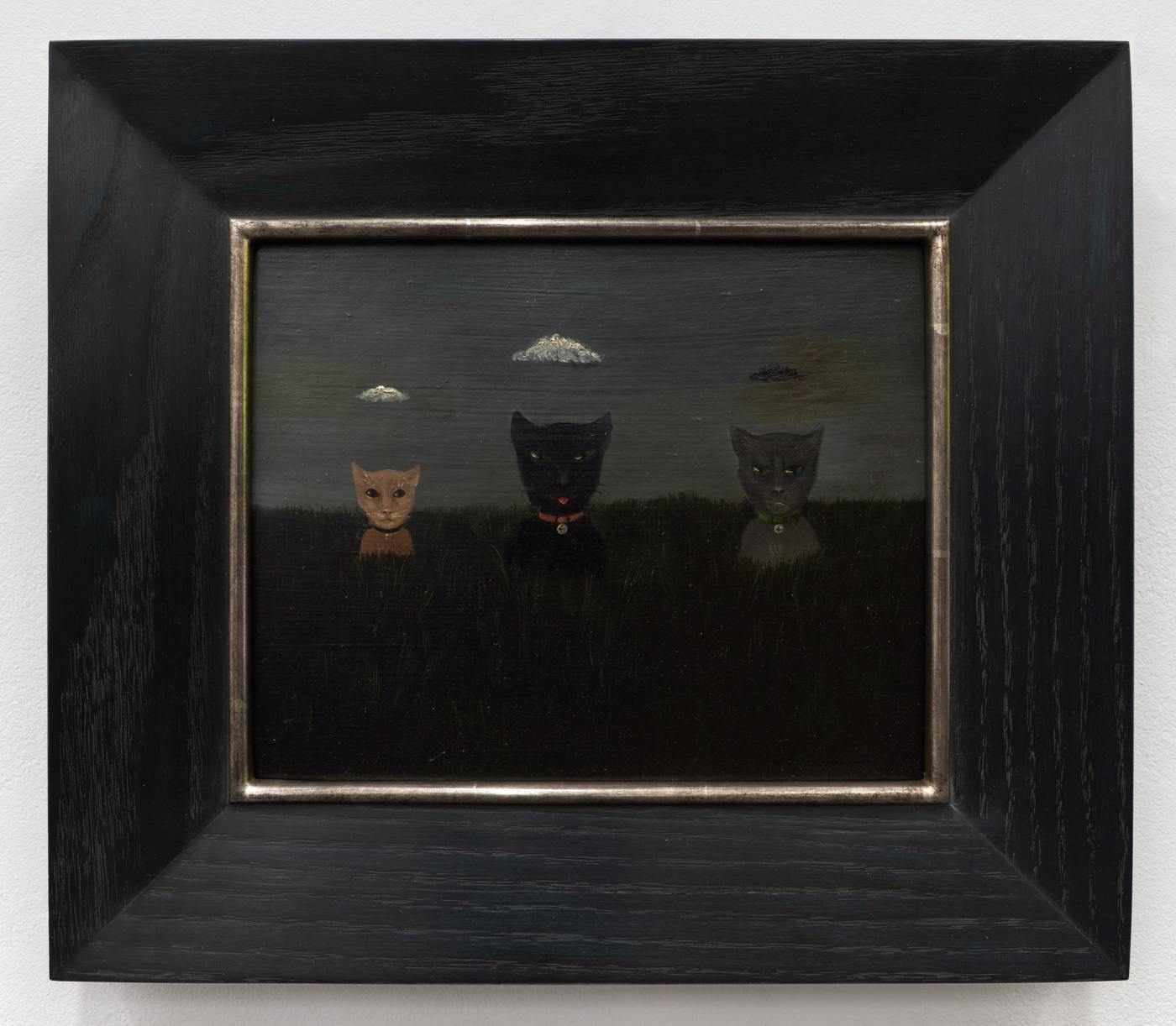Gertrude Abercrombie, Toddy, Possim and Christine, 1954. Oil on Masonite, 8 x 10 in. (20.32 x 25.4 cm), 13 x 14⅞ in. (33.02 x 37.80 cm) framed