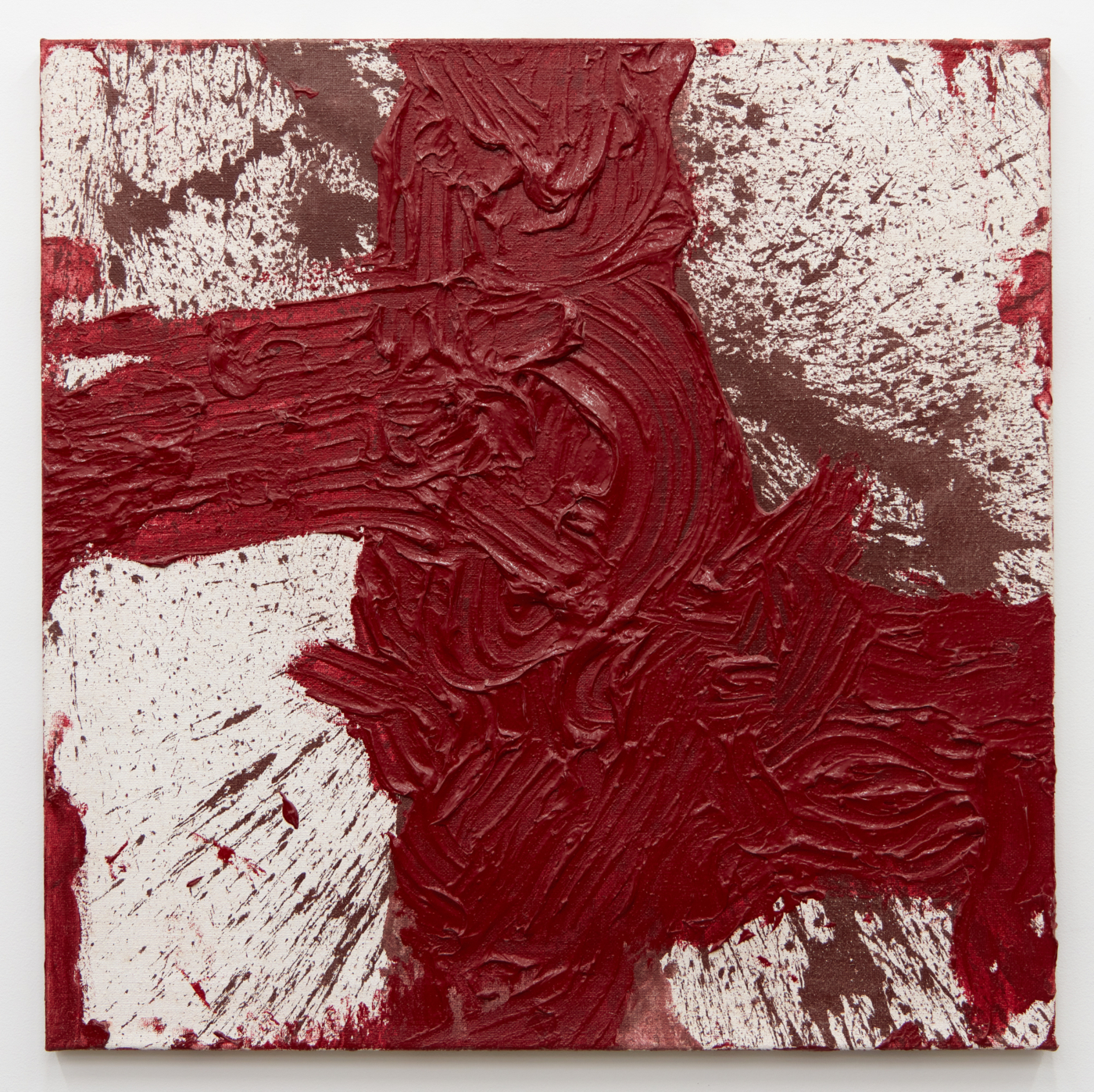 Hermann Nitsch, Rovereto VI 64.Malaktion, 2012. Acrylic on canvas, 39 1/2 x 39 1/2 in. (100.3 x 100.3 cm)