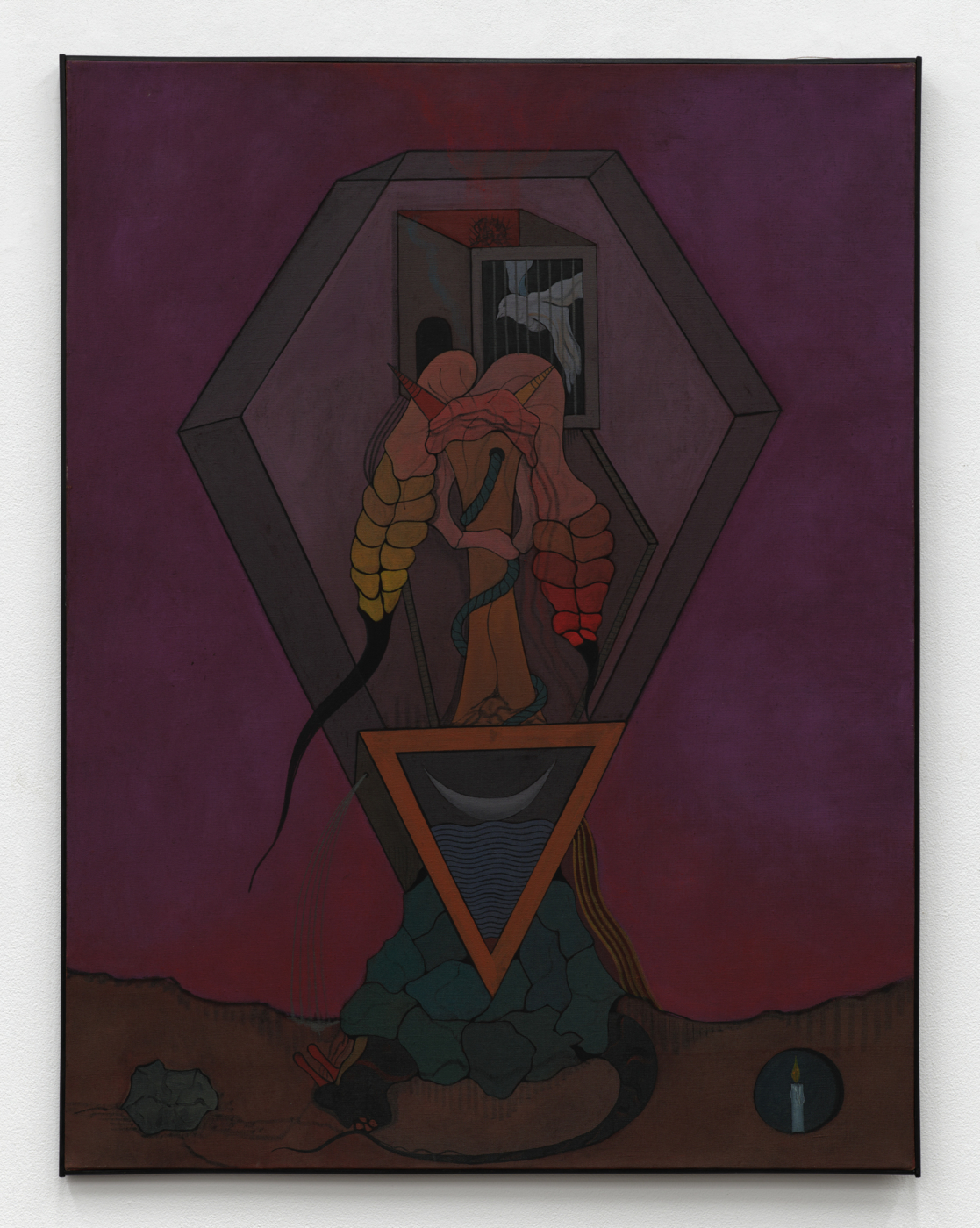 Jorge Camacho, Le vertige, 1969. Oil on canvas, 45 1/2 x 35 in. (115.57 x 88.90 cm), 46 1/4 x 35 5/8 in. (117.48 x 90.49 cm) framed