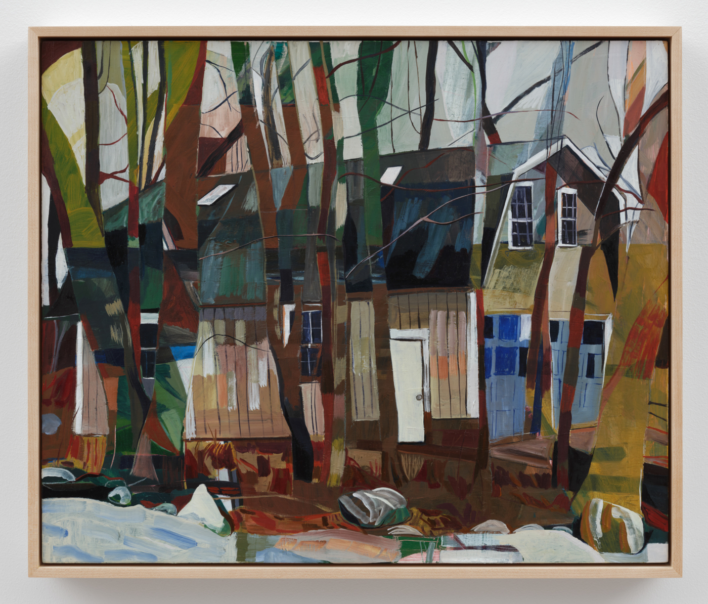 Jay Stern, December House, 2025. Oil on panel, 20 x 24 in. (50.80 x 60.96 cm), 21 1/8 x 25 1/8 in. (53.67 x 63.83 cm) framed