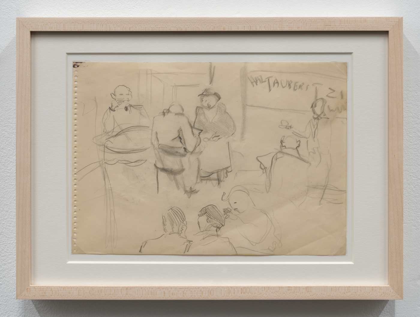 Leonora Carrington, Untitled, c. 1934–35. Pencil on double-sided paper, 7 x 9⅞ in. (17.7 x 25 cm), 10⅛ x 13⅞ in. (25.72 x 35.24 cm) framed