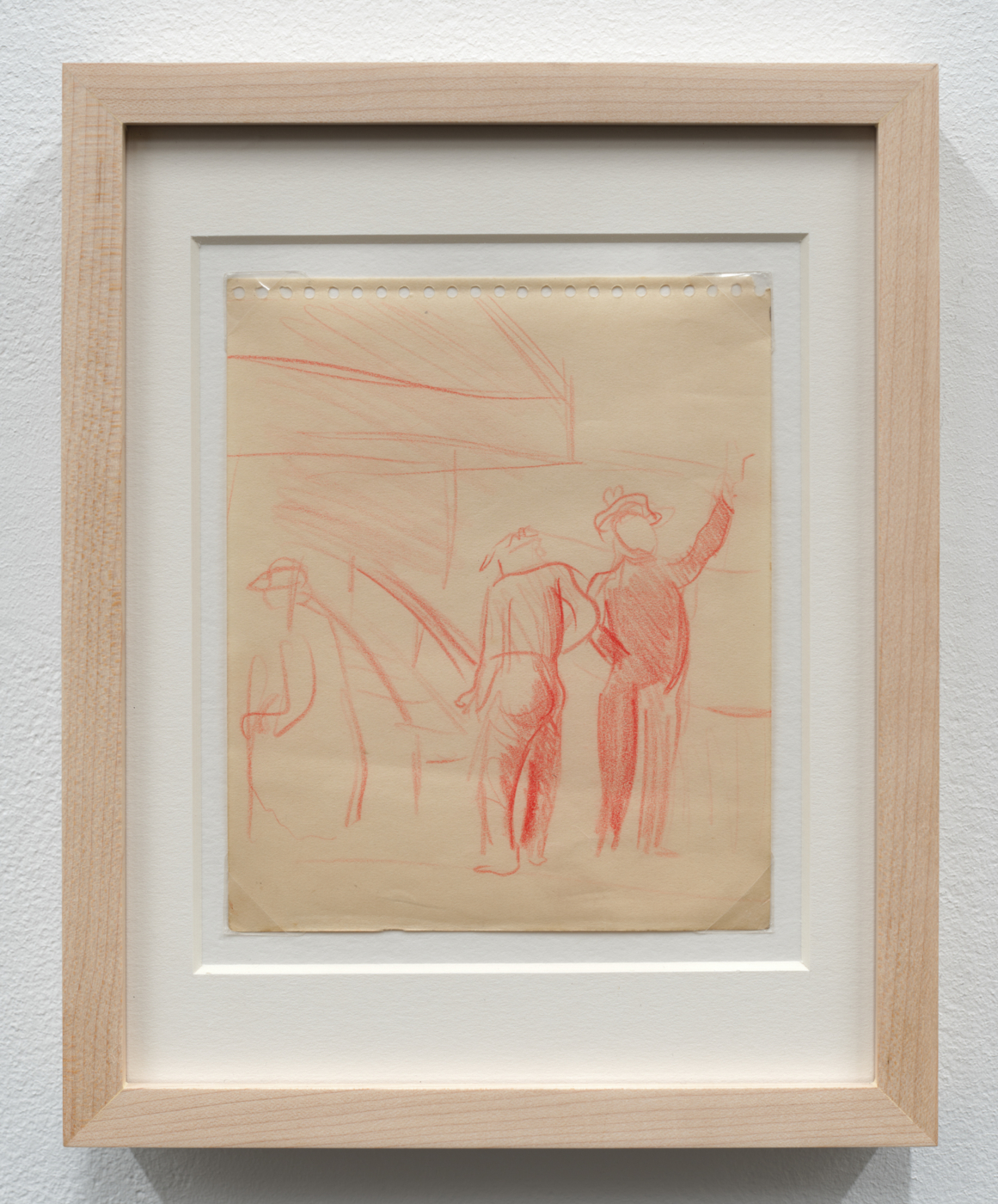 Leonora Carrington, Untitled, c. 1934–35. Pencil on paper, 5⅜ x 4½ in. (13.8 x 11.4 cm), 9 x 7¼ in. (22.86 x 18.41 cm) framed