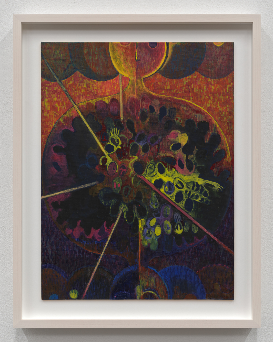 Luisa Rabbia, The Gods, Imane, 2024, Ink and watercolor on canvas on board, 16 x 12 in. (40.64 x 30.48 cm), 19 1/8 x 15 1/8 in. (48.58 x 38.42 cm) framed