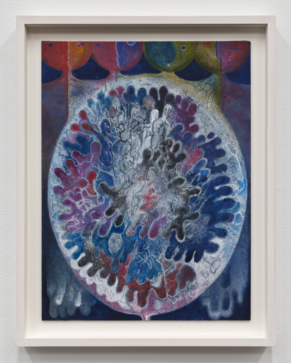 Luisa Rabbia, The Gods, Somewhere, 2024. Ink and watercolor on canvas on board, 16 x 12 in. (40.64 x 30.48 cm), 18 1/2 x 14 5/8 in. (46.99 x 37.15 cm) framed