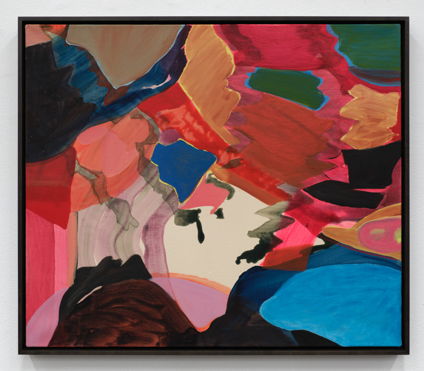 Marley Freeman, real relations with an illusion, 2025. Oil and acrylic on linen, 24 1/8 x 28 1/8 in. (61.28 x 71.44 cm), 25 1/4 x 29 1/8 in. (64.14 x 73.99 cm) framed