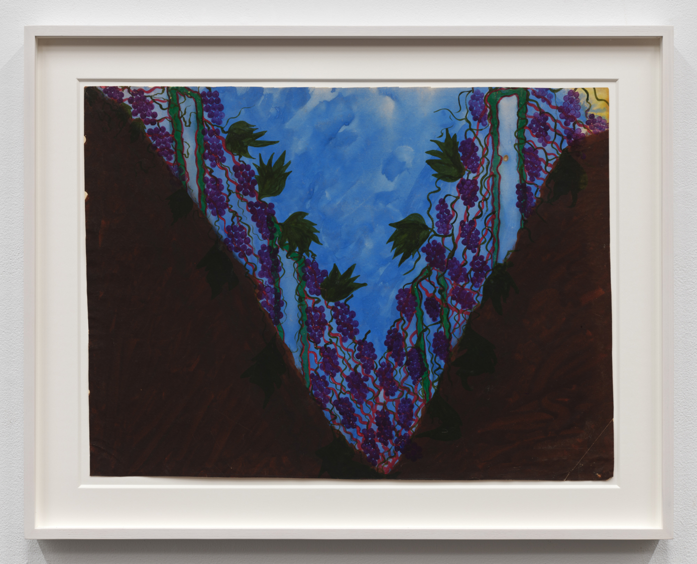 Marian Spore Bush, Grape Vines, c. 1919–22. Oil on paper, 18 7/8 x 25 1/8 in. (47.94 x 63.82 cm), 23 3/8 x 30 3/4 in. (59.37 x 78.11 cm) framed