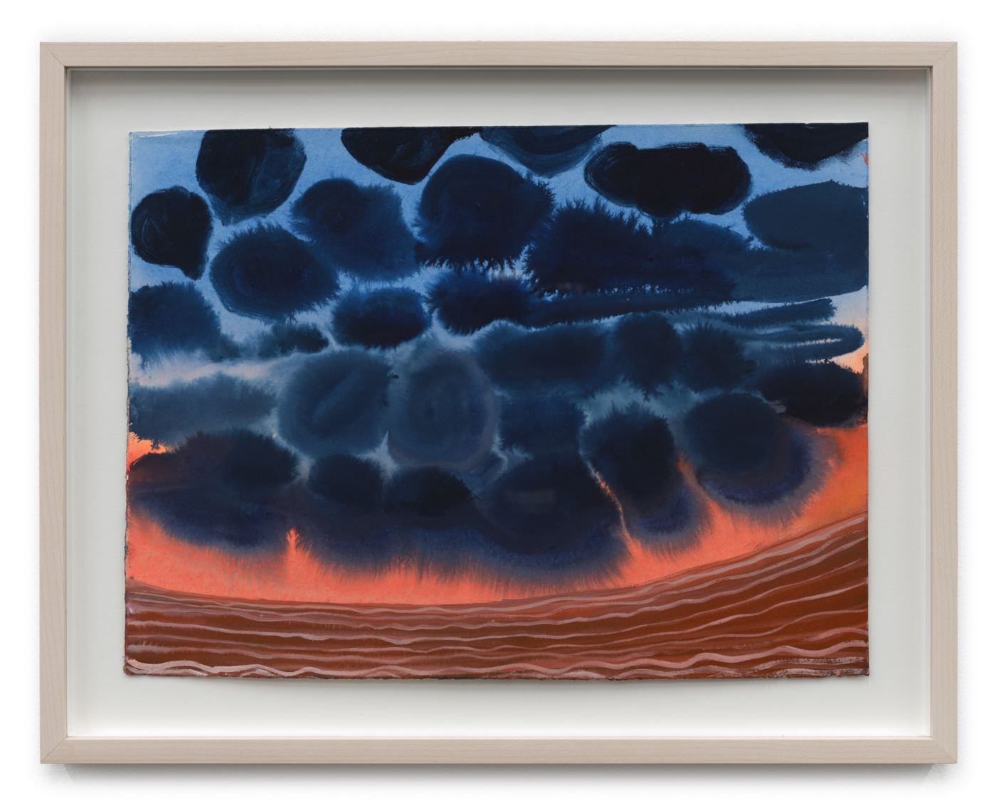 Nancy Diamond, Ash blooms, 2024. Watercolor on paper, 11½ x 15¼ in. (29.21 x 38.73 cm), 14¾ x 18¾ in. (37.47 x 47.63 cm) framed