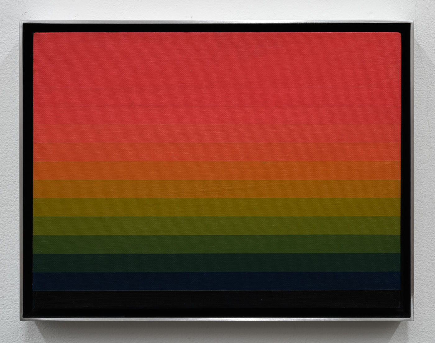 Norman Zammitt, Green to Red, 1975. Acrylic on canvas board, 9 x 12 in. (22.86 x 30.48 cm), 9¾ x 12¾ in. (24.77 x 32.38 cm) framed