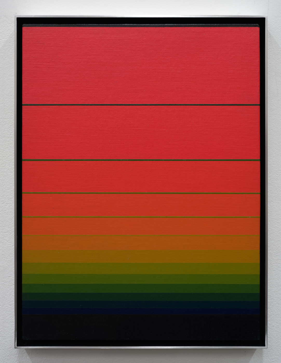 Norman Zammitt, Red to Green, 1975. Acrylic on canvas board, 16 x 12 in. (40.64 x 30.48 cm), 16⅞ x 12¾  in. (42.88 x 32.38 cm) framed
