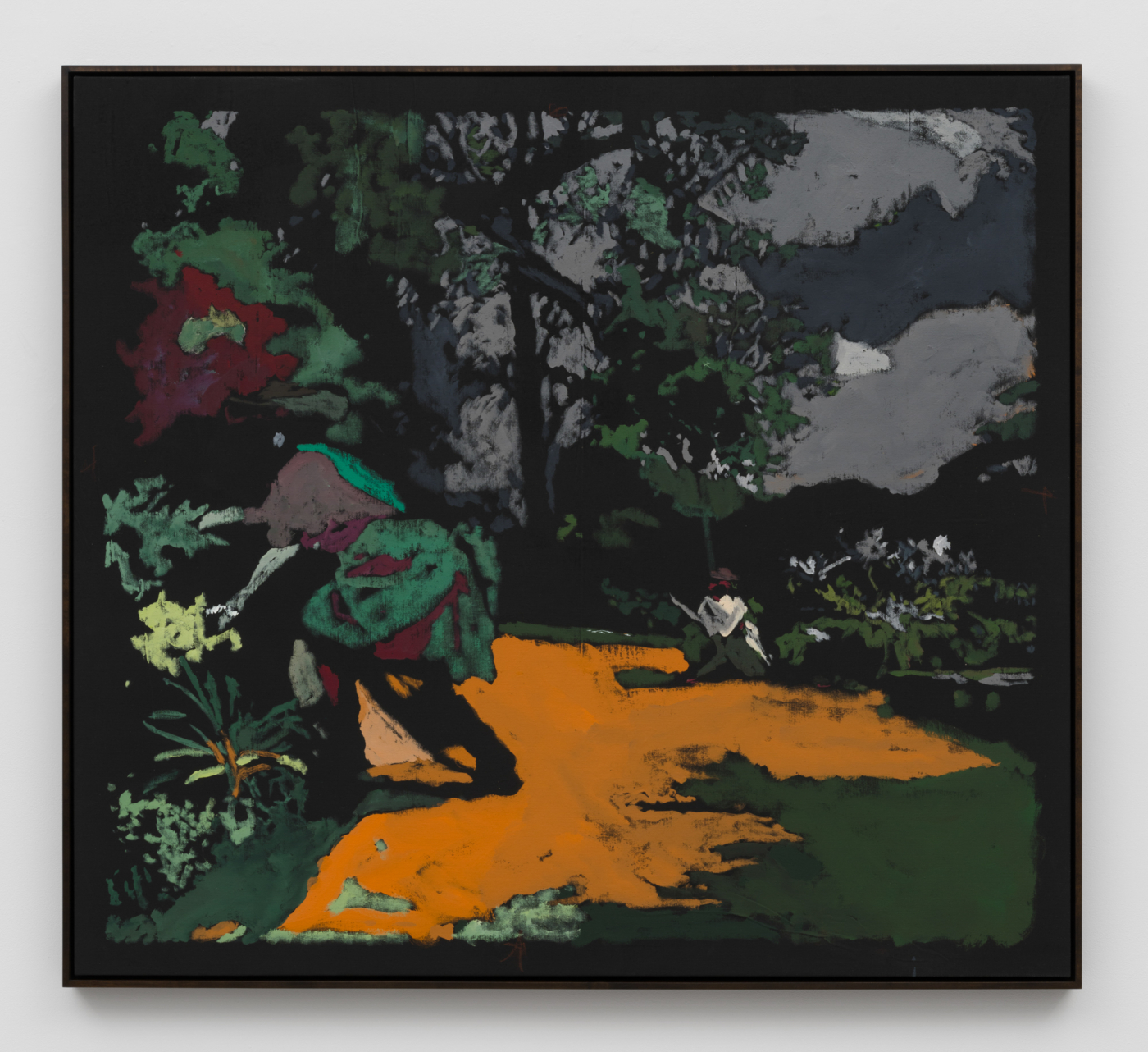 Reggie Burrows Hodges, Botanist Moon: Lavender Sky, 2024. Acrylic and pastel on linen, 48 x 53 1/4 in. (121.92 x 135.25 cm), 49 1/4 x 54 1/2 in. (125.09 x 138.43 cm) framed